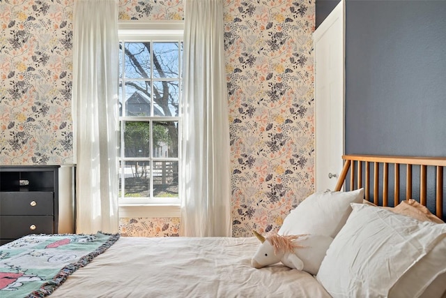 5902 Coventry Ln, Austin, TX 78723 - bedroom with wallpapered walls