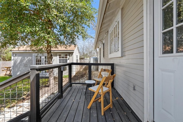 5902 Coventry Ln, Austin, TX 78723 - view of wooden deck
