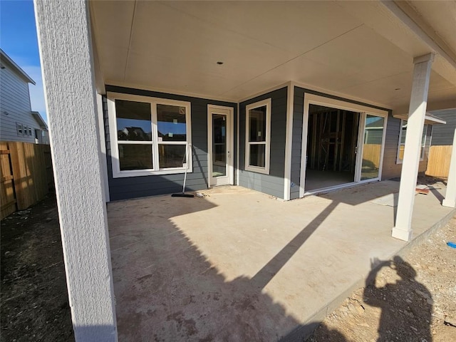 view of patio / terrace with fence