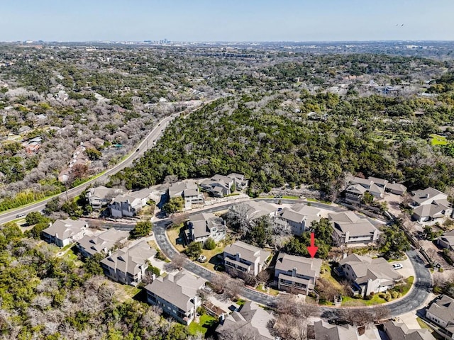 aerial view featuring a residential view