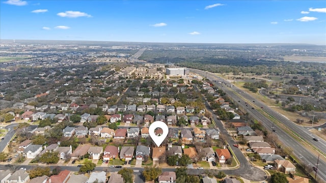 aerial view featuring a residential view