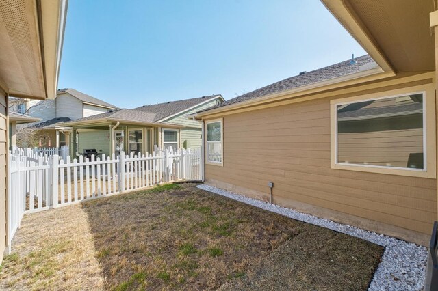 exterior space featuring fence