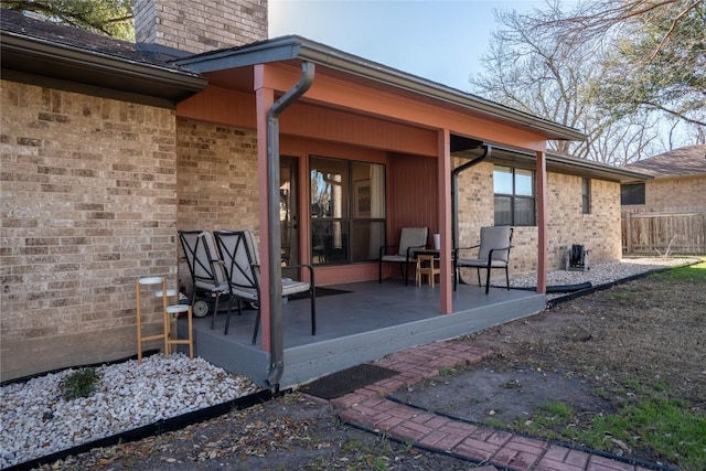 view of patio / terrace with fence