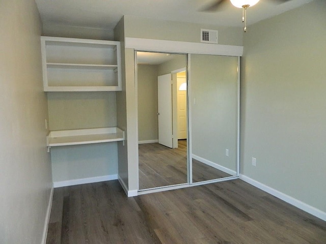 closet featuring visible vents