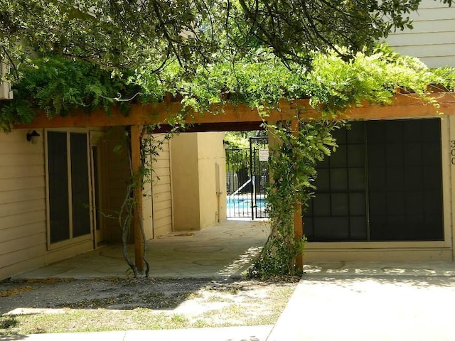 exterior space with fence