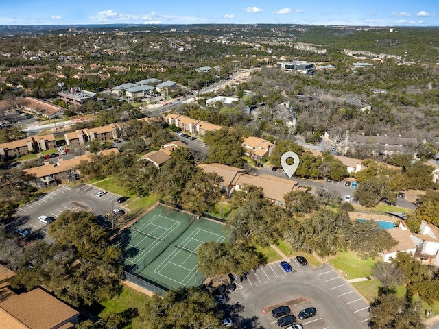 bird's eye view with a residential view