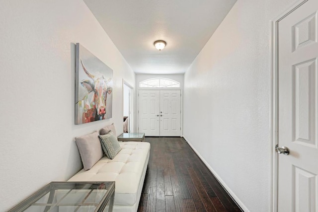 1000 Rutgers Dr, Pflugerville, TX 78660 - entryway with dark wood-style floors and baseboards