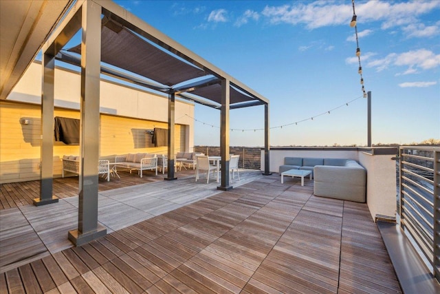 deck featuring an outdoor hangout area