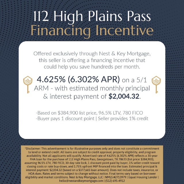 112 High Plains Pass, Liberty Hill, TX 78642 - view of a document
