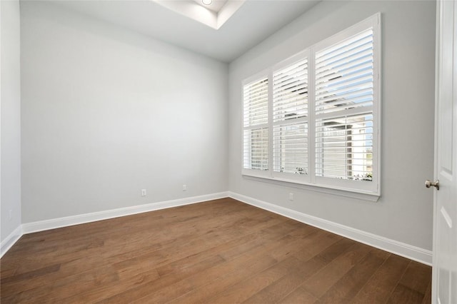 802 Serene Estates Dr, Austin, TX 78738 - spare room featuring dark wood-type flooring and baseboards