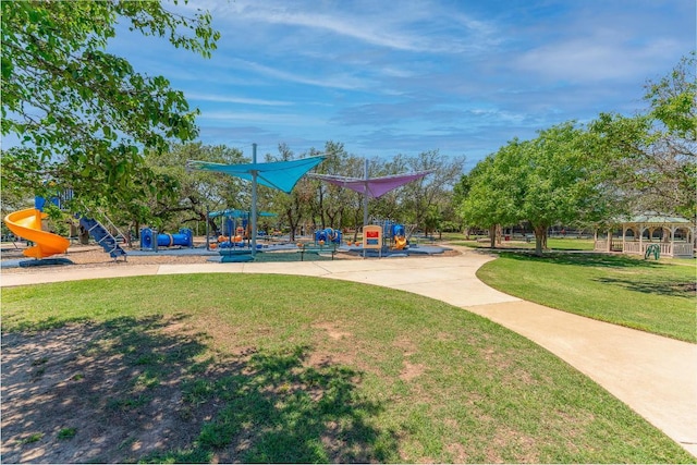 view of yard with playground community