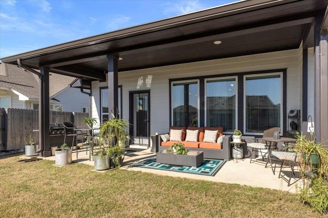 107 Freeman Day Dr, Bastrop, TX 78602 - back of house featuring an outdoor hangout area and a patio