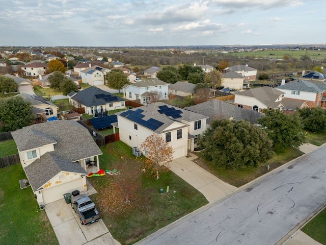 bird's eye view with a residential view