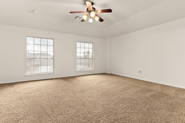 9812 Cow Page Ct, Temple, TX 76502 - spare room featuring visible vents, baseboards, and a ceiling fan