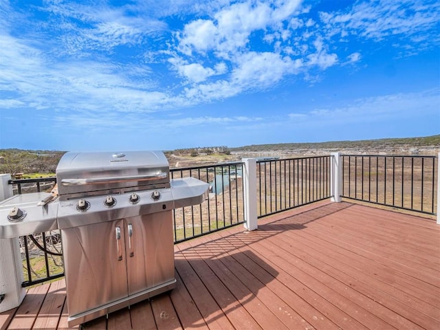 deck with grilling area