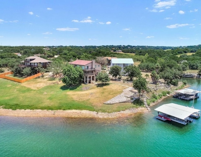 bird's eye view of a nearby body of water