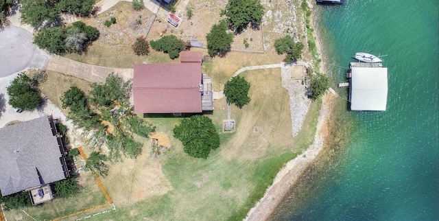 bird's eye view of a nearby body of water