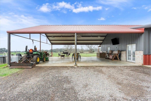 view of horse barn