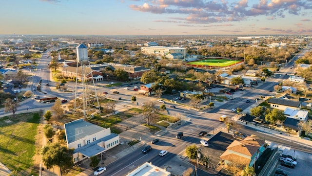 aerial view with a residential view