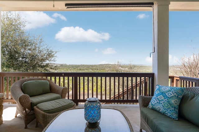 deck featuring outdoor lounge area