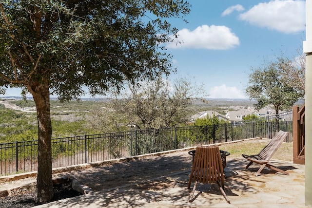 view of patio with a fenced backyard