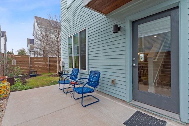 view of patio / terrace with fence