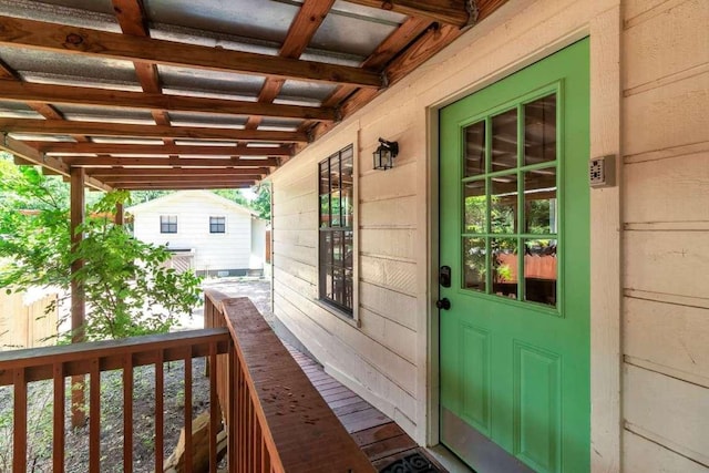 view of doorway to property