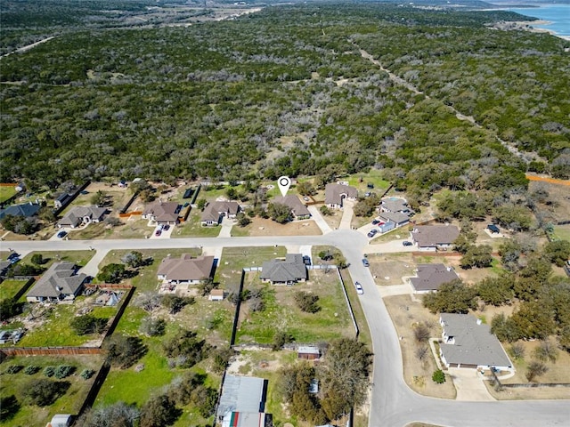 bird's eye view with a residential view