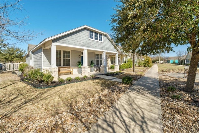 view of front of house with a porch