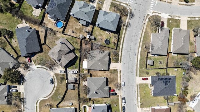 aerial view featuring a residential view