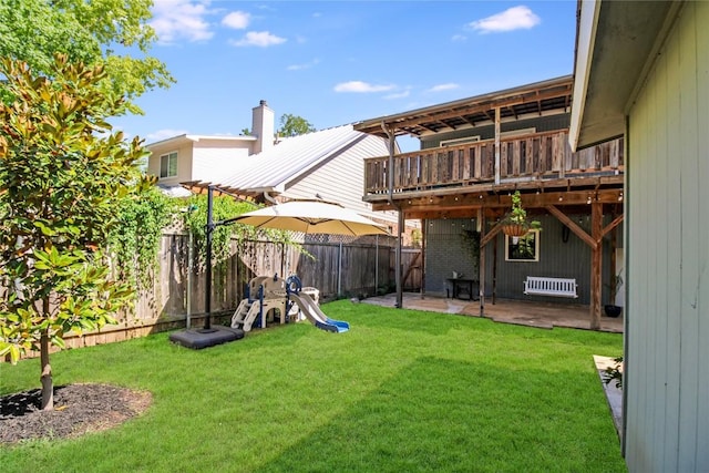 1019 Allen Ave, New Braunfels, TX 78130 - view of yard featuring a patio area and a deck