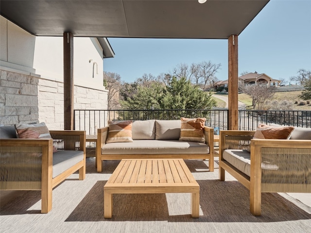 view of patio / terrace with an outdoor hangout area