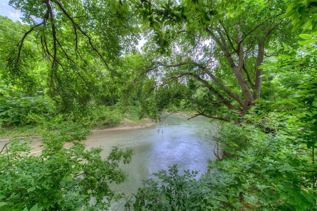 property view of water with a view of trees