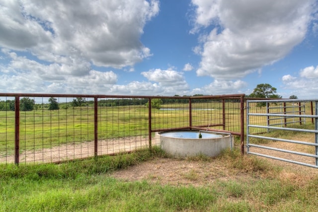 view of yard featuring a rural view