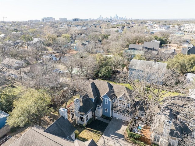 aerial view featuring a view of city