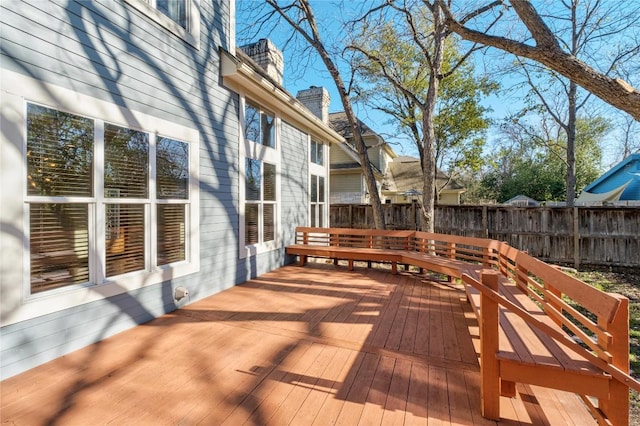 wooden deck with fence