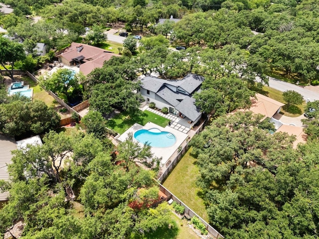 drone / aerial view featuring a residential view