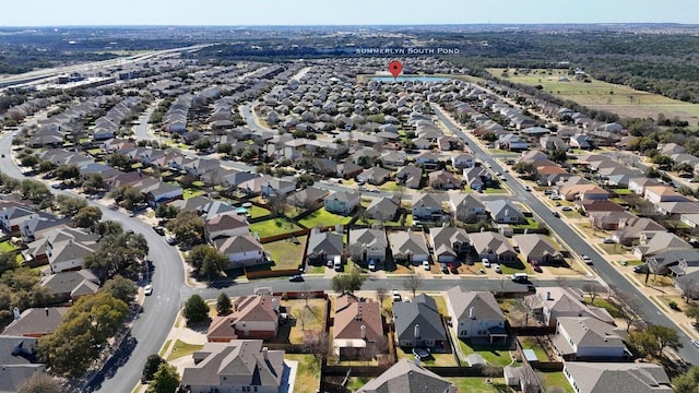 bird's eye view with a residential view