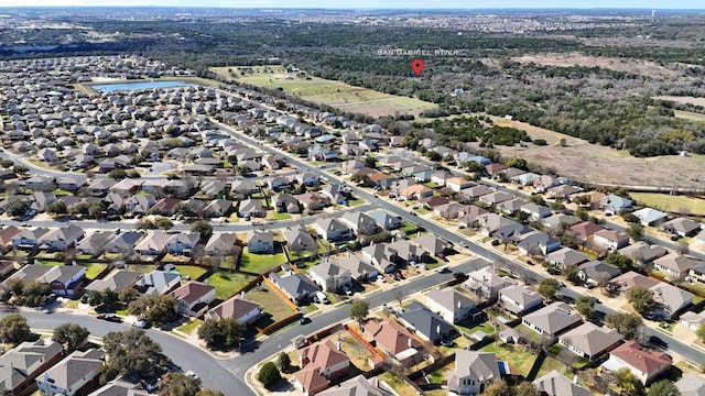 drone / aerial view with a residential view