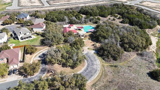 aerial view featuring a residential view