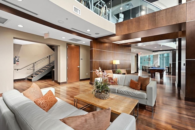 lobby with stairway and visible vents