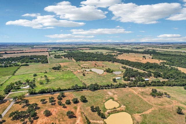 bird's eye view with a rural view