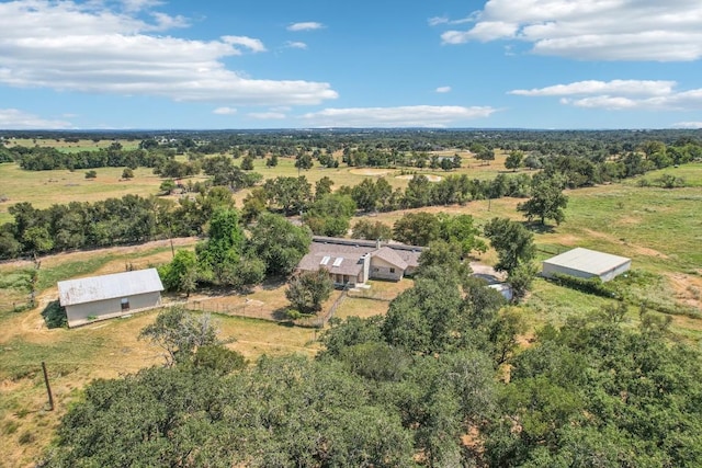 aerial view with a rural view