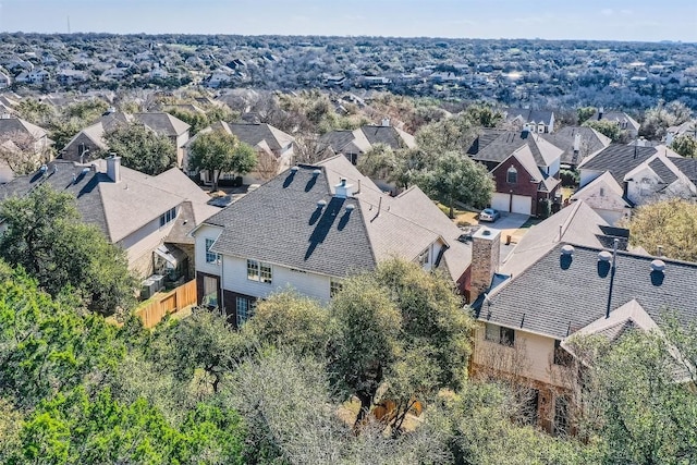 aerial view with a residential view