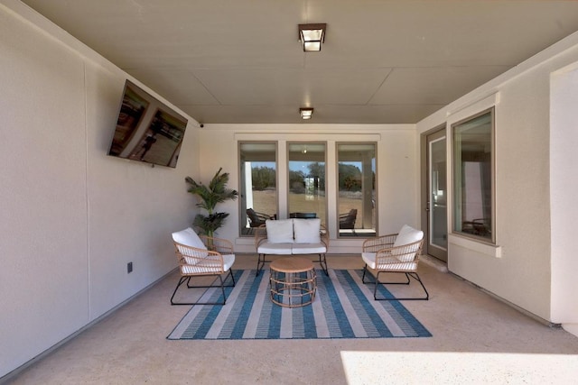 view of patio with an outdoor living space