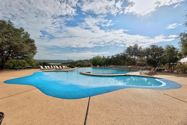 pool with a patio area