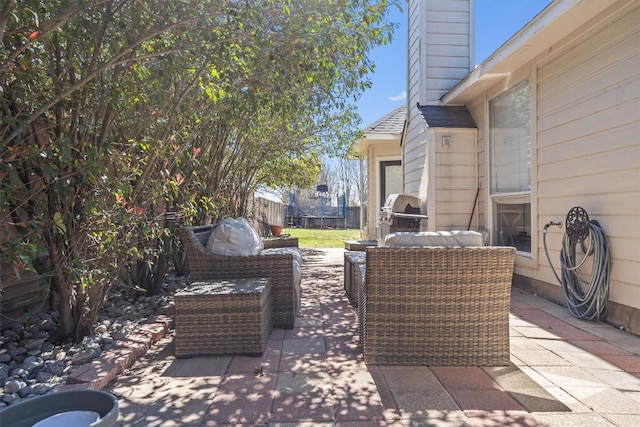 1617 Shady Hillside Pass, Round Rock, TX 78665 - view of patio / terrace with an outdoor living space and a grill