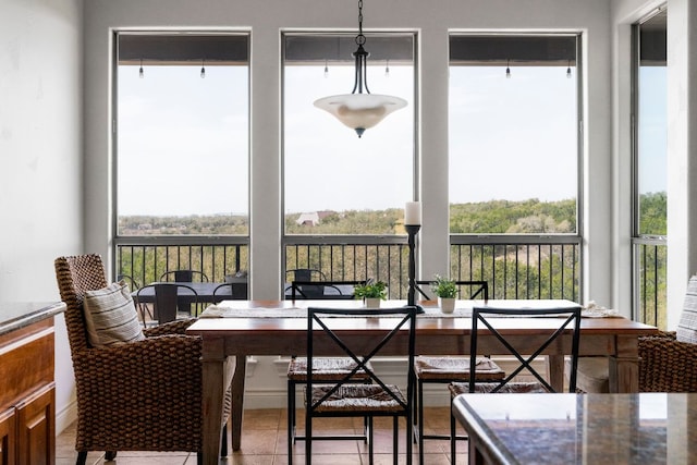 view of sunroom