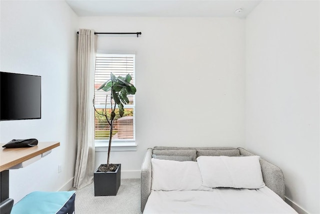 carpeted bedroom with baseboards