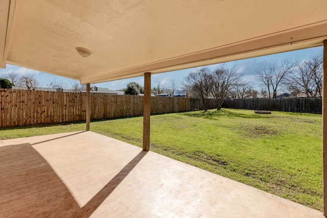 view of patio / terrace with a fenced backyard